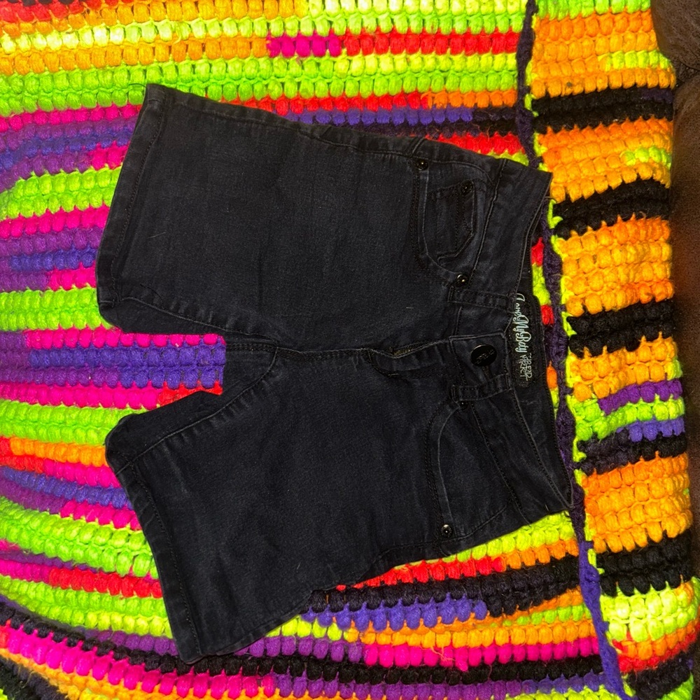 Black Denim Shorts
